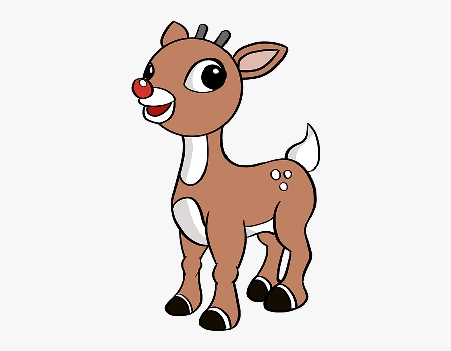 How To Draw Rudolph The Red-nosed Reindeer - Rudolph, Transparent Clipart