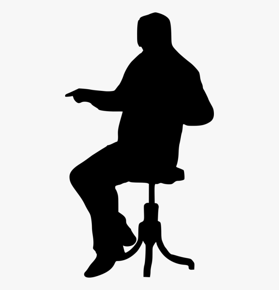 Free Png Sitting In Chair Silhouette Png Clipart , - Person Sitting On Office Chair Silhouette Png, Transparent Clipart