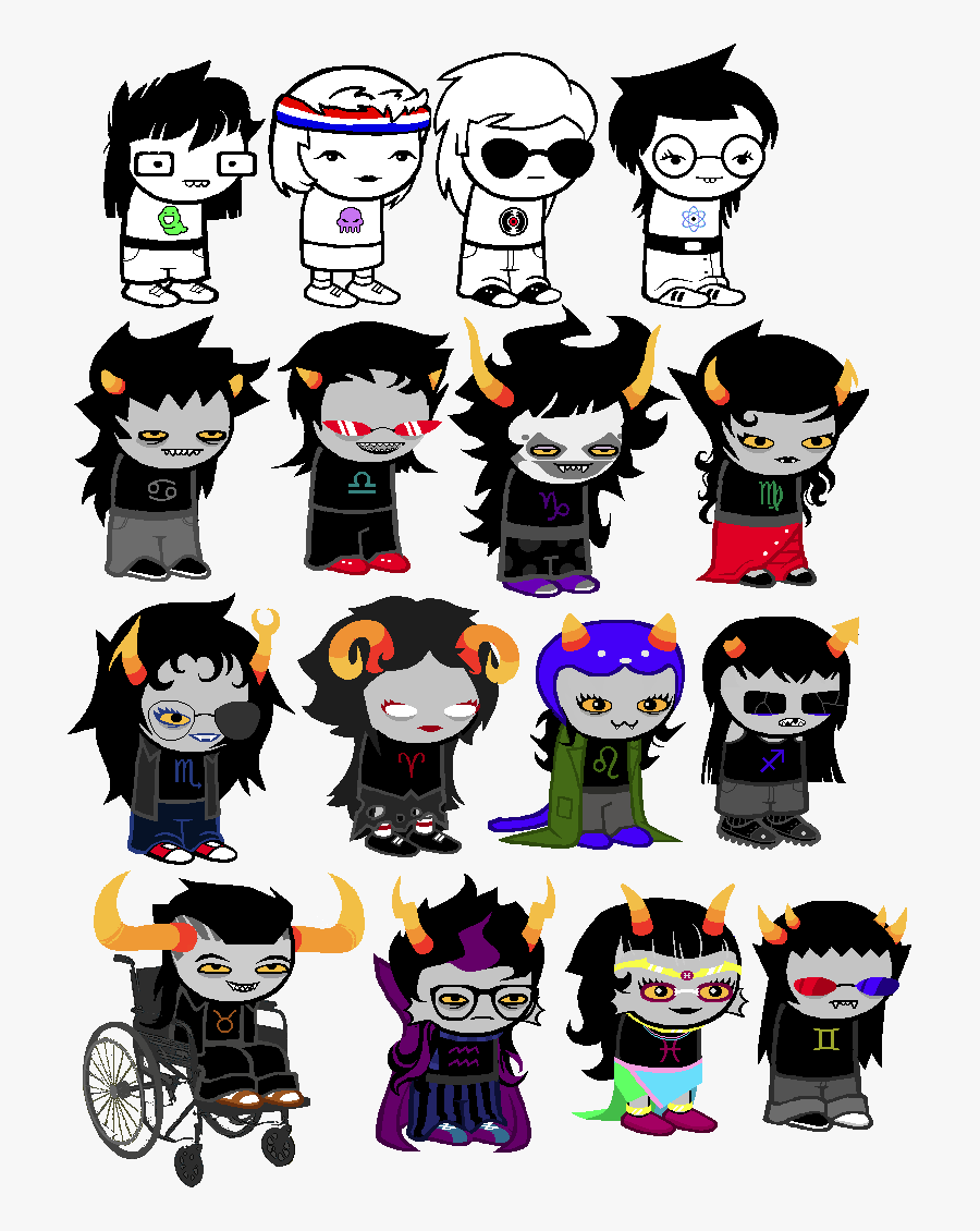 Homestuck Characters, Transparent Clipart
