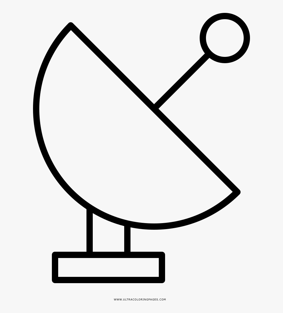 Antenna Coloring Page - Line Art, Transparent Clipart