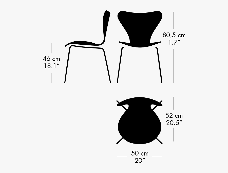Energy Label - Fritz Hansen Series 7 Barstool Measurements, Transparent Clipart