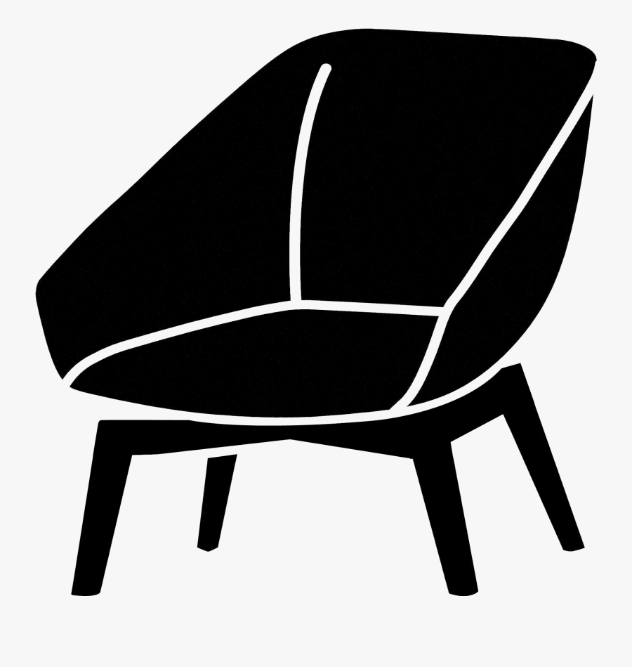 Hm22h Lounge Chair On Beech Base - Office Chair, Transparent Clipart