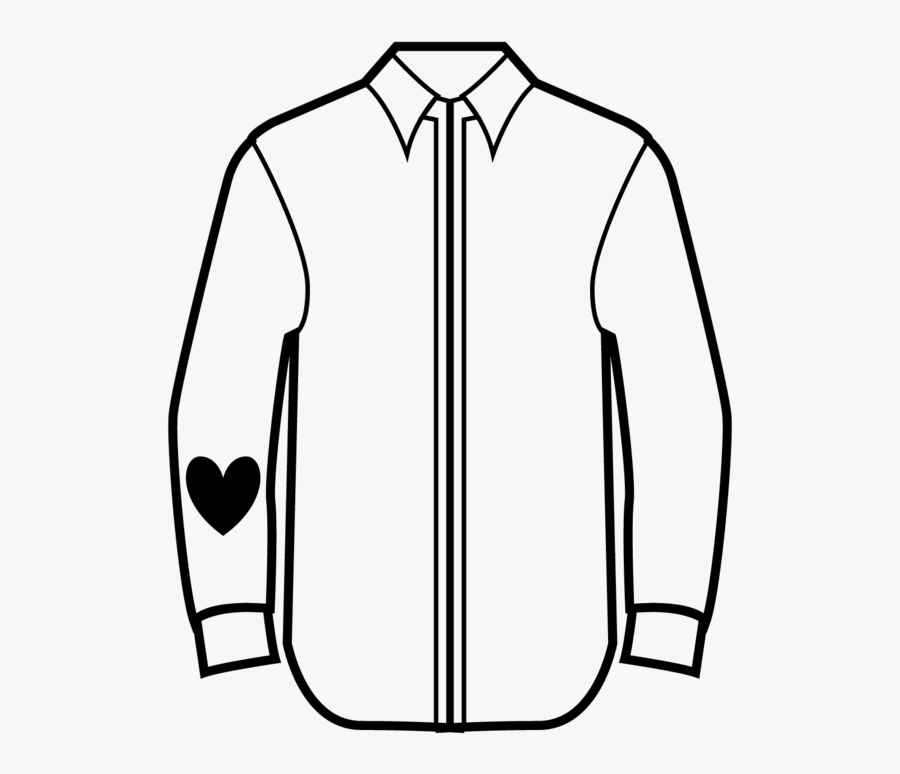 White Heart On Sleeve, Transparent Clipart