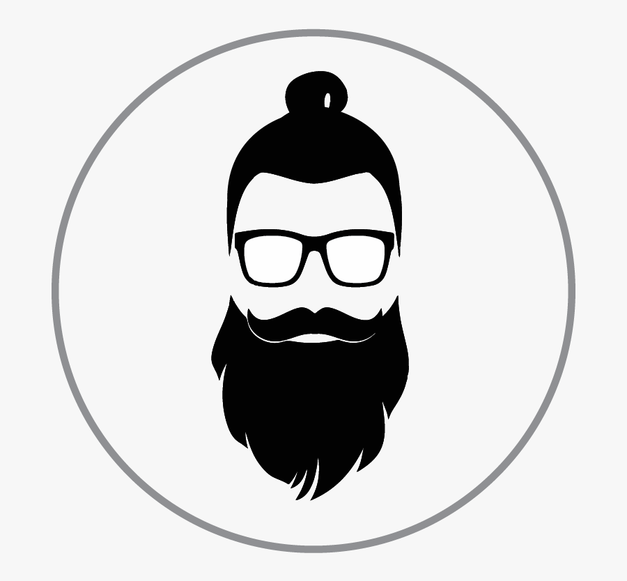 Men Logo Long Hair, Transparent Clipart