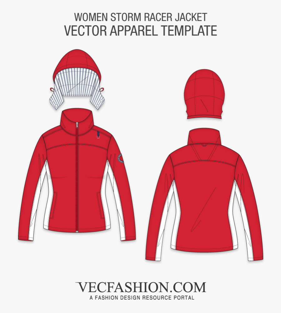 Transparent Parka Clipart - Female Red Polo Shirt Template, Transparent Clipart