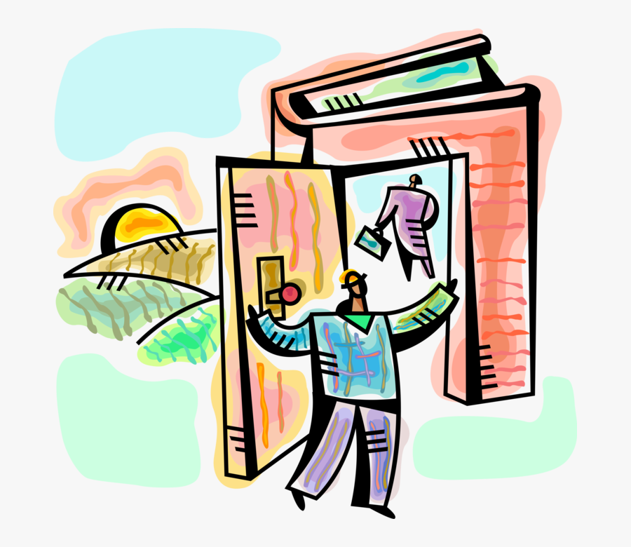 Vector Illustration Of Academic Education Opens New, Transparent Clipart