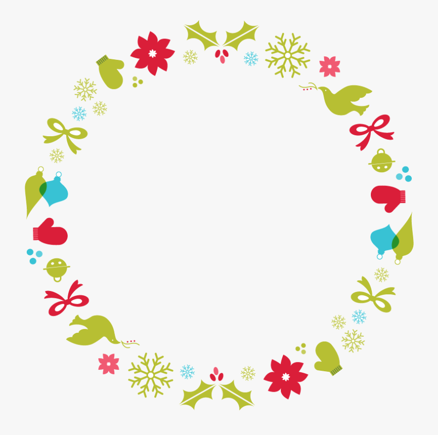 Christmas Border Wreath Borders Transparent Png, Transparent Clipart