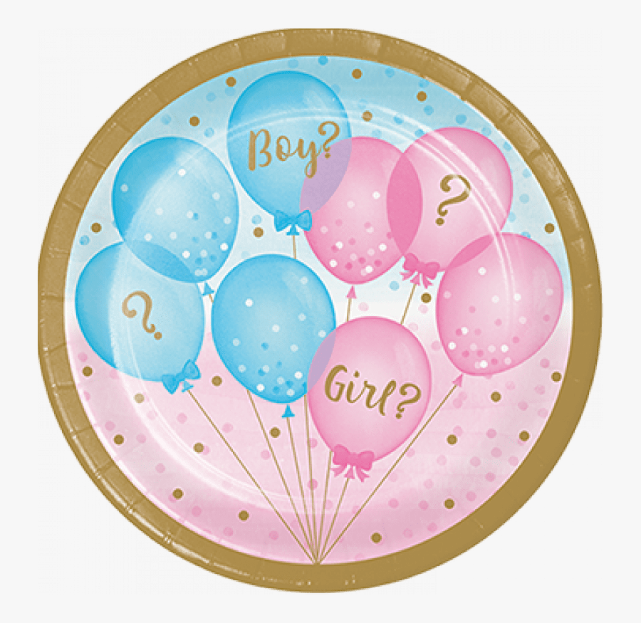 Gender Reveal Plates, Transparent Clipart