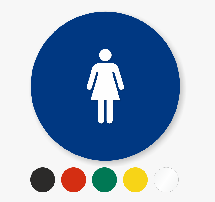 Women Restroom Sign Circle, Transparent Clipart