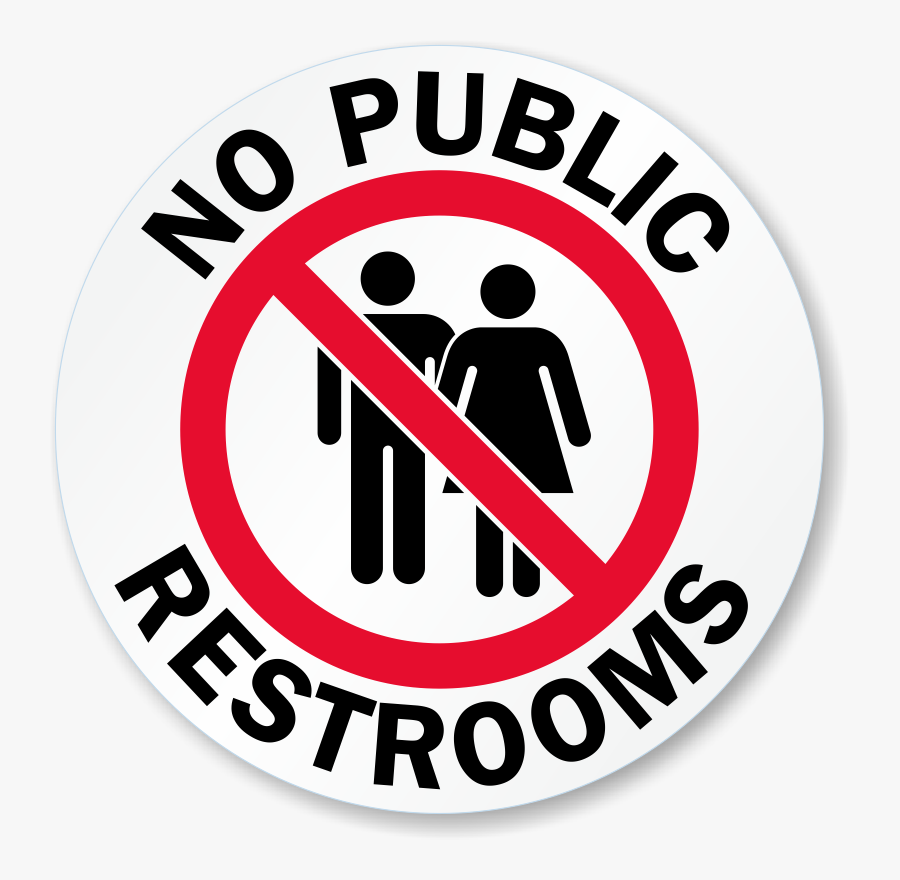 No Public Restroom Signs - No Public Restroom Sign, Transparent Clipart