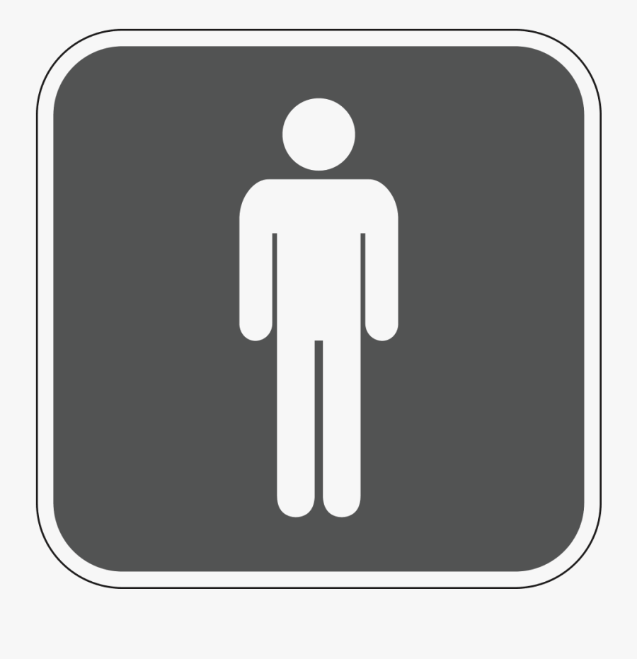 Men Toilet Sign, Transparent Clipart