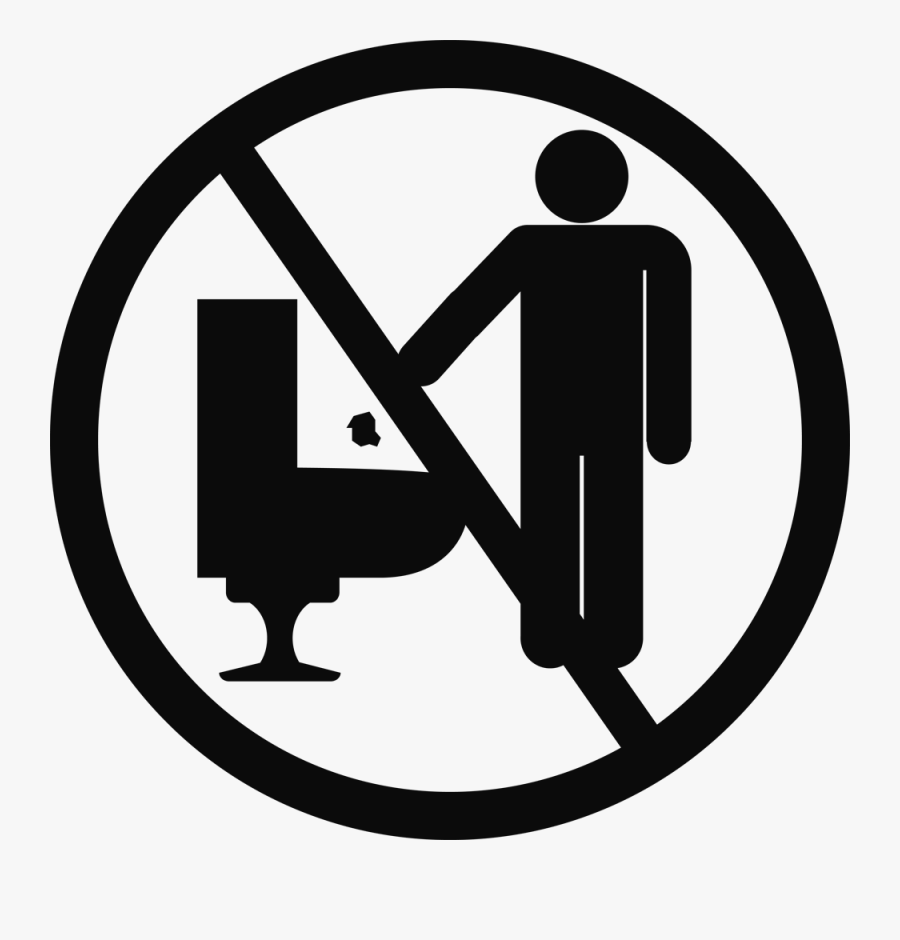 No Trash In Toilet - Toilet, Transparent Clipart