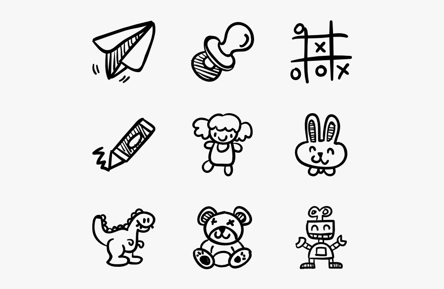 Hand Drawn Toys - Egyptian Icons, Transparent Clipart