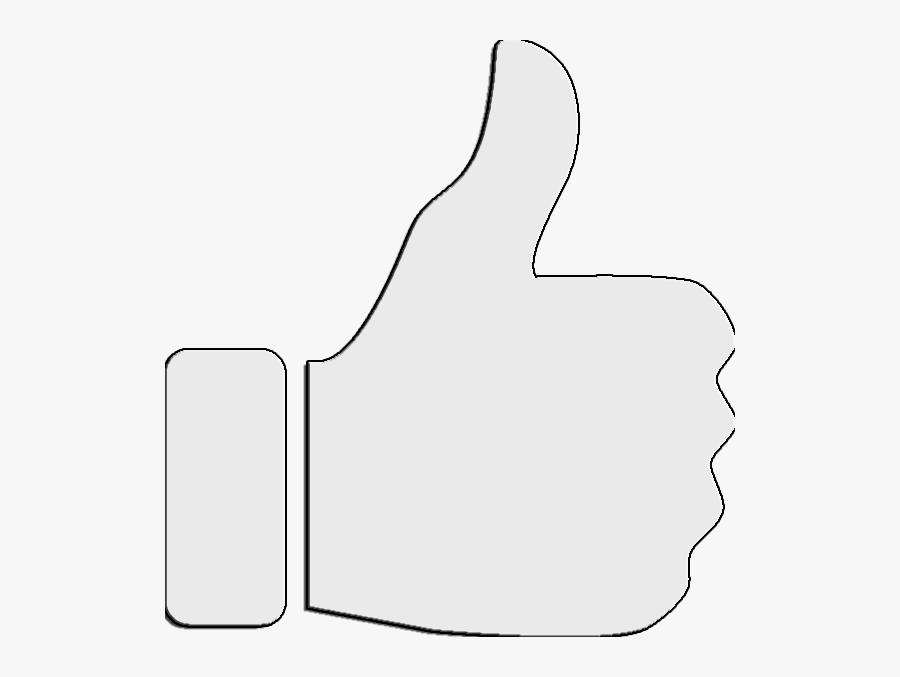 Thumbs Up White Png, Transparent Clipart