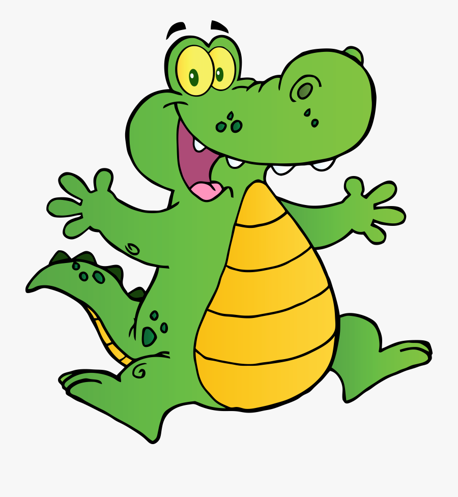 Ascension Catholic School - Black And White Cartoon Crocodile, Transparent Clipart