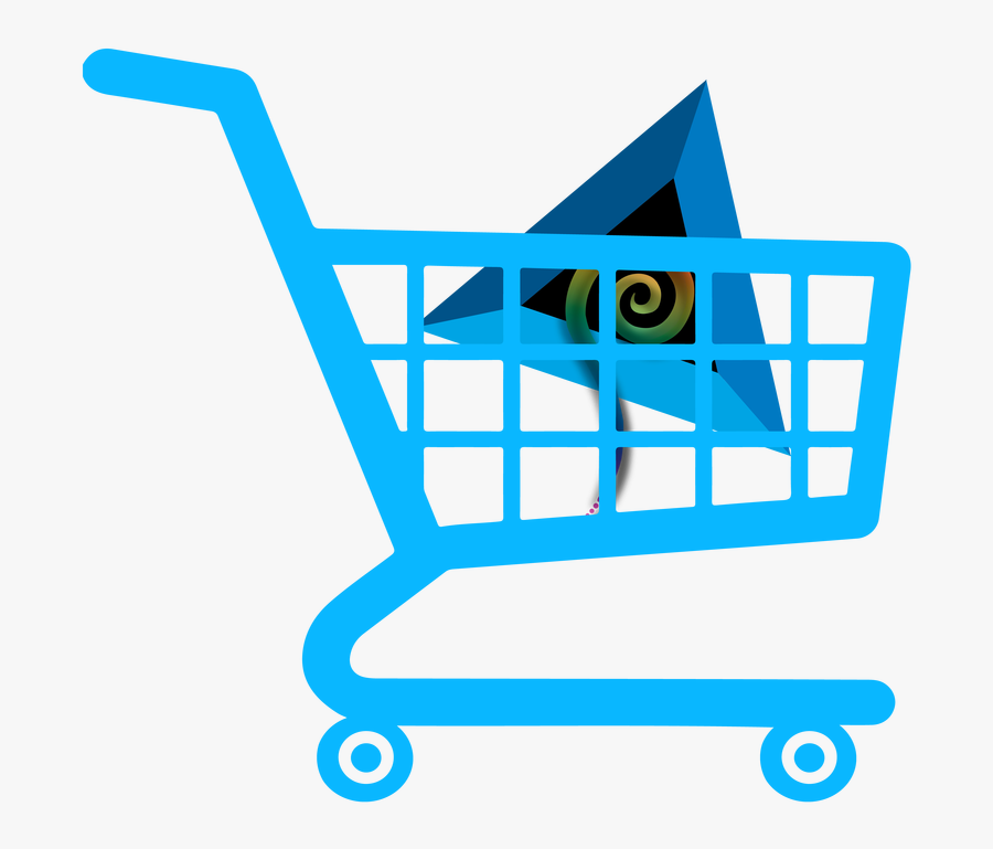 Picture - Blue Shopping Cart Icon, Transparent Clipart