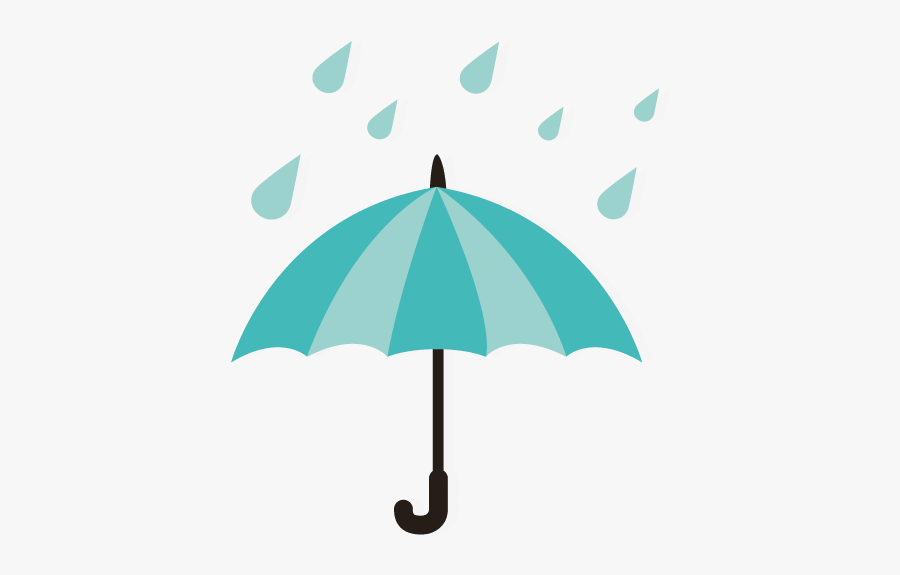 Weather Forecasting Cartoon Blue - Clip Art Umbrella Rain Drops, Transparent Clipart