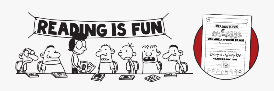 Diary Of A Wimpy Kid Reading Is Fun, Transparent Clipart