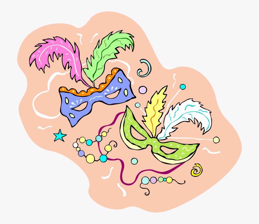 Vector Illustration Of New Orleans Mardi Gras, Shrove, Transparent Clipart