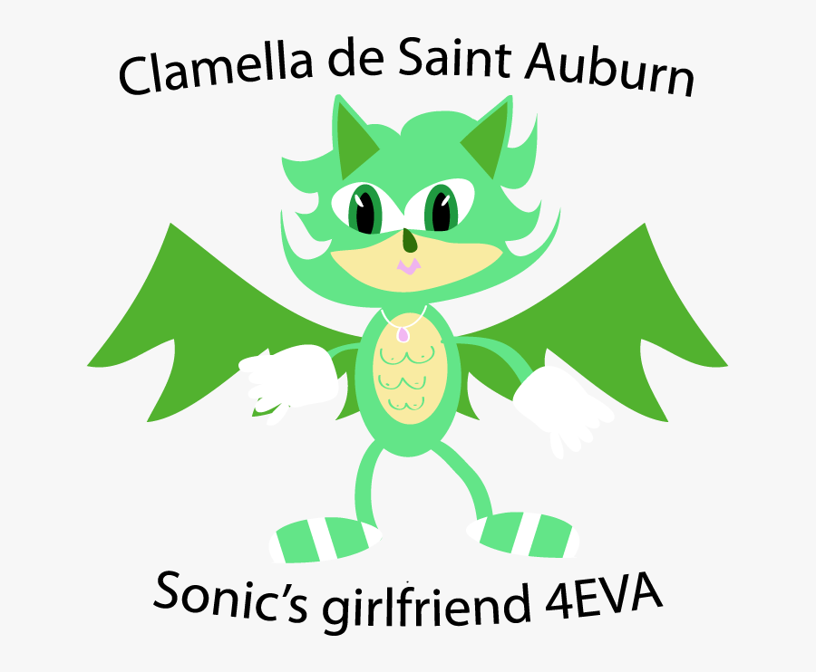 Clamella De Saint Aubu Rn Sonic"s Girlfriend 4eva Green - Crudely Drawn Sonic Original Characters, Transparent Clipart