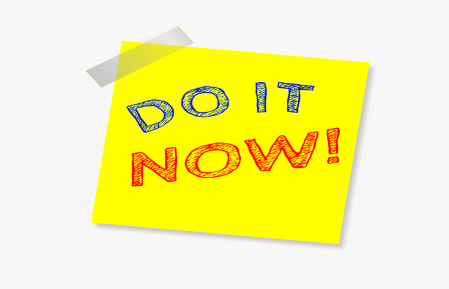 Tricks To Stop Procrastinating - Do Not Touch Sticky Note, Transparent Clipart