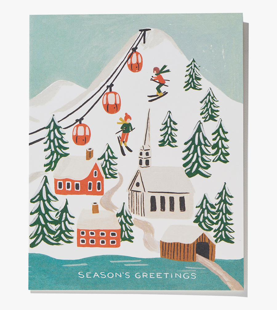 Holiday Snow Scene - Christmas Card Rifle Paper, Transparent Clipart