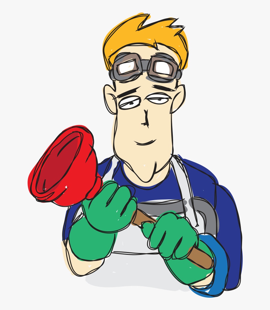 Plumber - Cartoon, Transparent Clipart