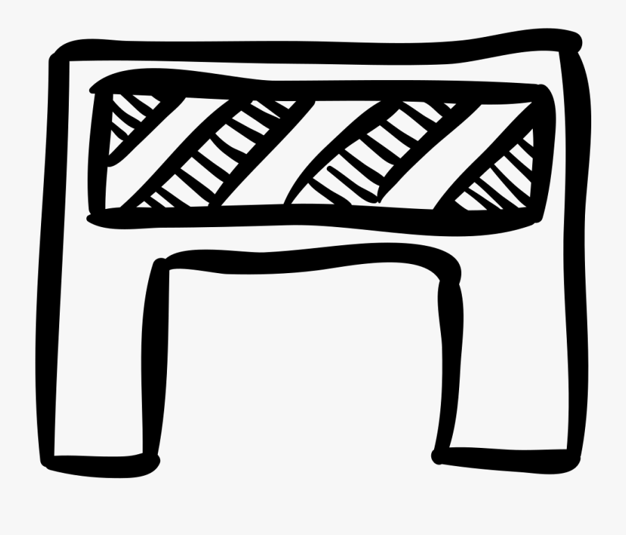 Barrier Construction Striped Hand Drawn Tool - Icon, Transparent Clipart