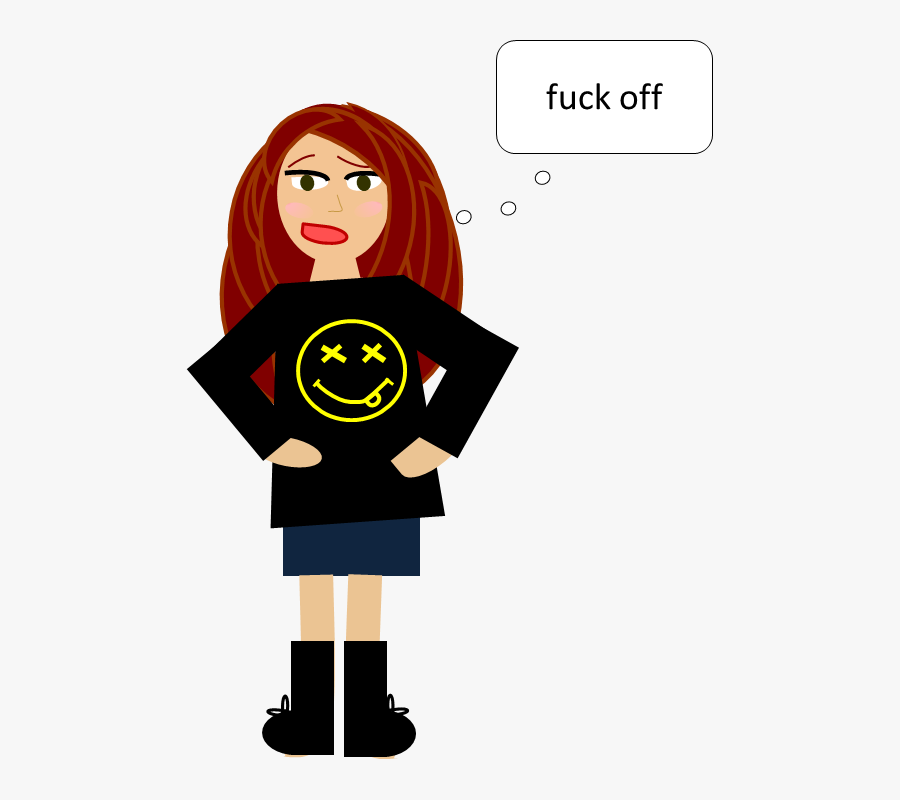 Ms Screw It, Looking Uncannily Like Myself As A Teenage - Cartoon, Transparent Clipart