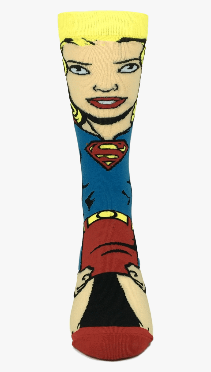 Dc Comics Super Girl 360 Superhero Socks - Cartoon, Transparent Clipart