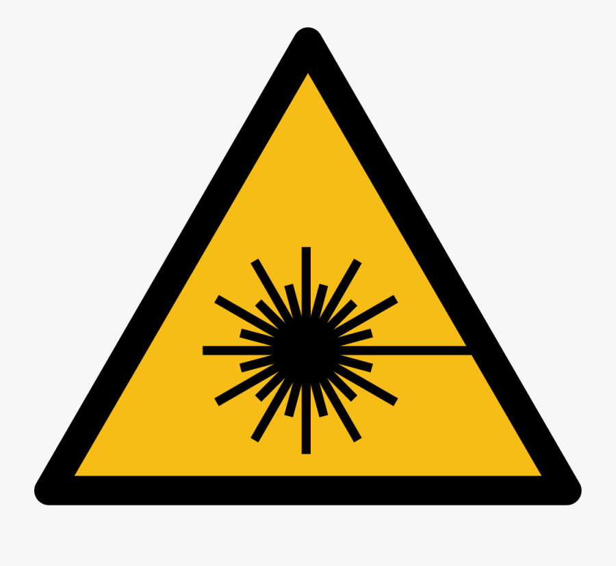 Laser Radiation Warning Sign, Transparent Clipart
