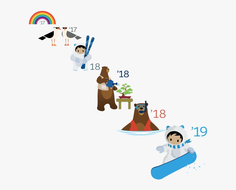 The Logos Of The Myriad Salesforce Releases That Have, Transparent Clipart