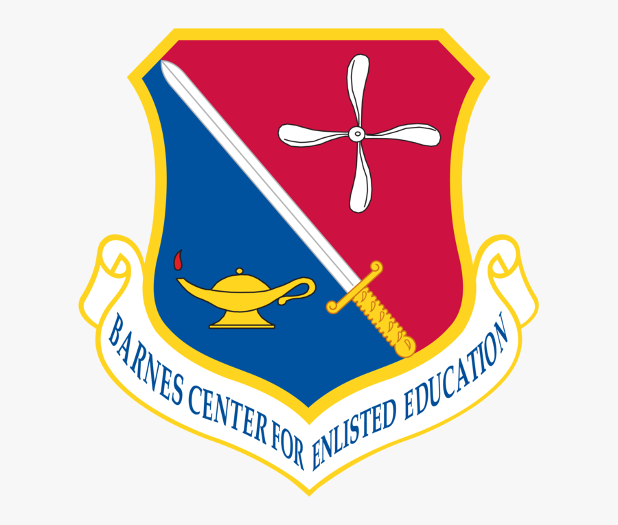 Barnes Center For Enlisted Education Shield - Air Force National Guard Logo, Transparent Clipart