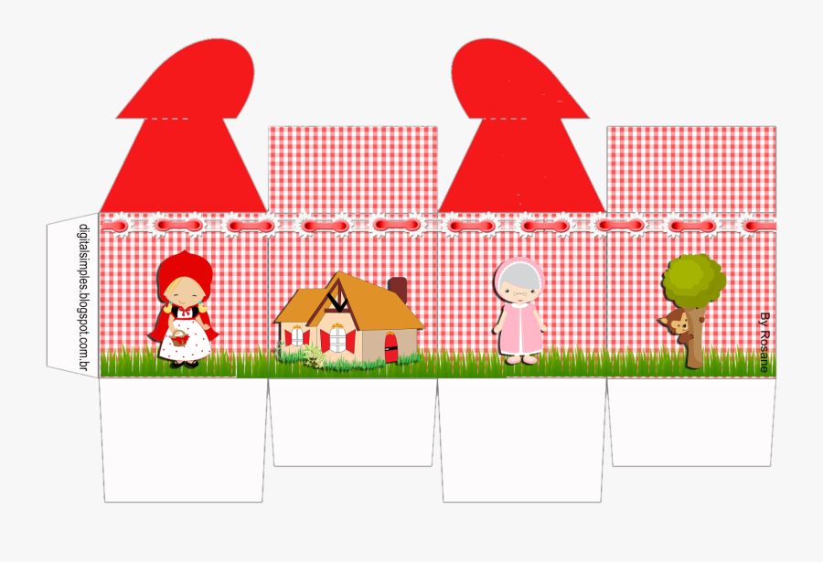 Little Red Riding Hood Free Printable Box With Heart - Festa Chapeuzinho Vermelho Para Imprimir, Transparent Clipart
