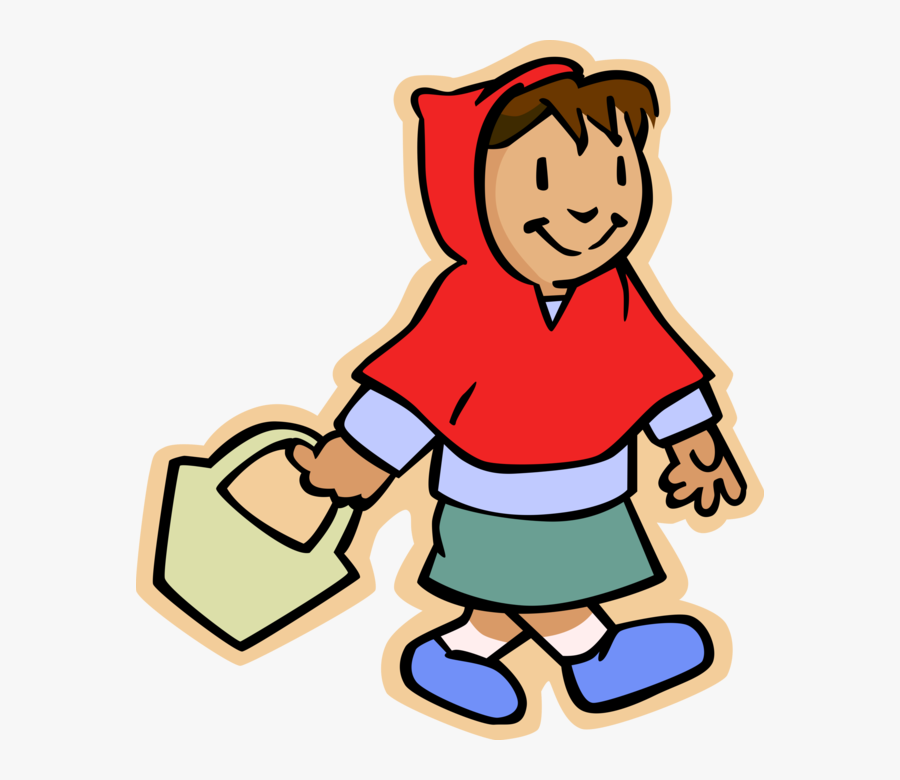 Vector Illustration Of Primary Or Elementary School - Mother Holding A Basket Clip Art, Transparent Clipart