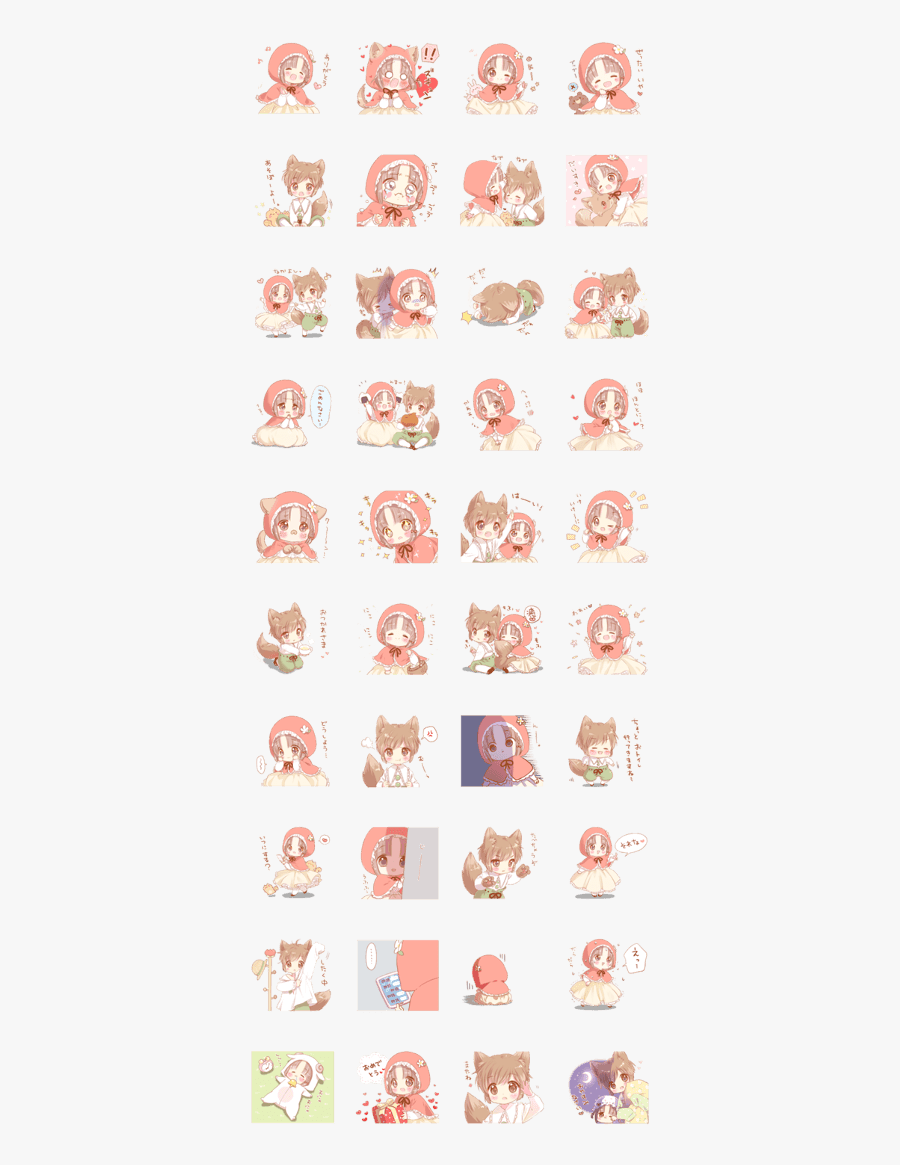 The Little Red Riding Hood And Wolf - Cartoon, Transparent Clipart