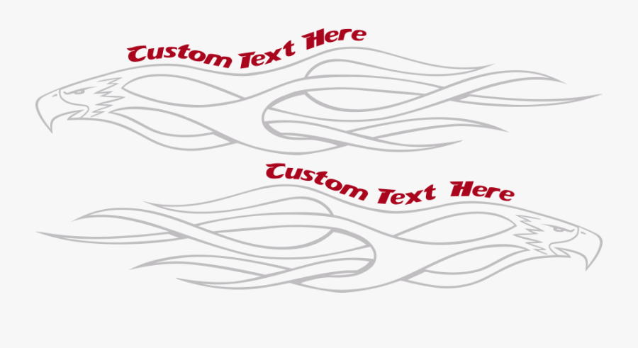 Motorcycle Flaming Eagle Fe2 Gas Tank Decals Design - Claremont Speedway, Transparent Clipart