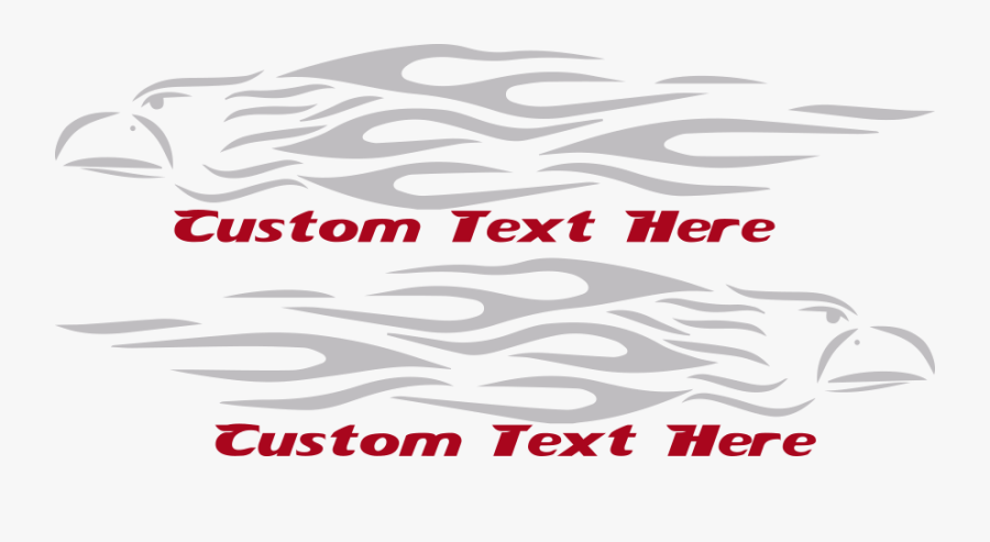 Motorcycle Flaming Eagle Fe3 Gas Tank Decals Design - Poster, Transparent Clipart