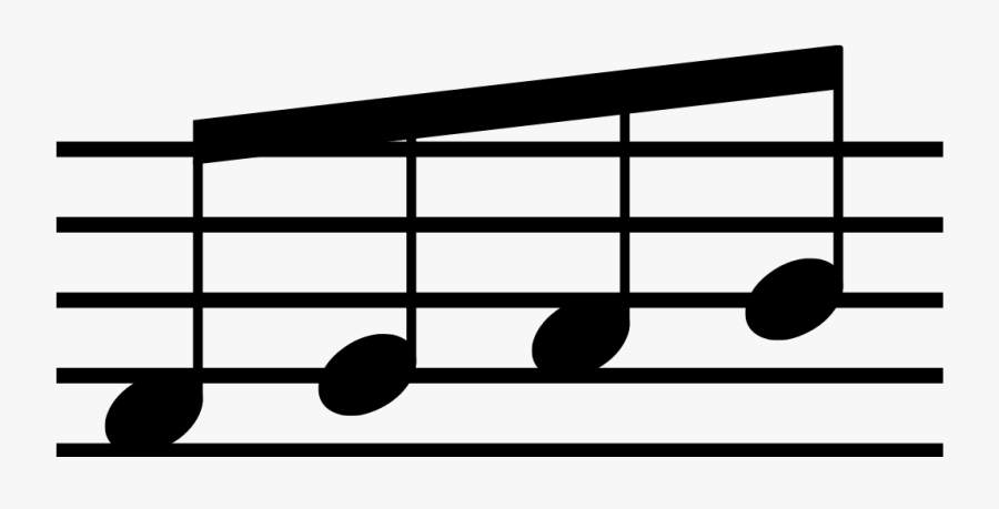 Two Eighth Notes Beamed Together, Transparent Clipart