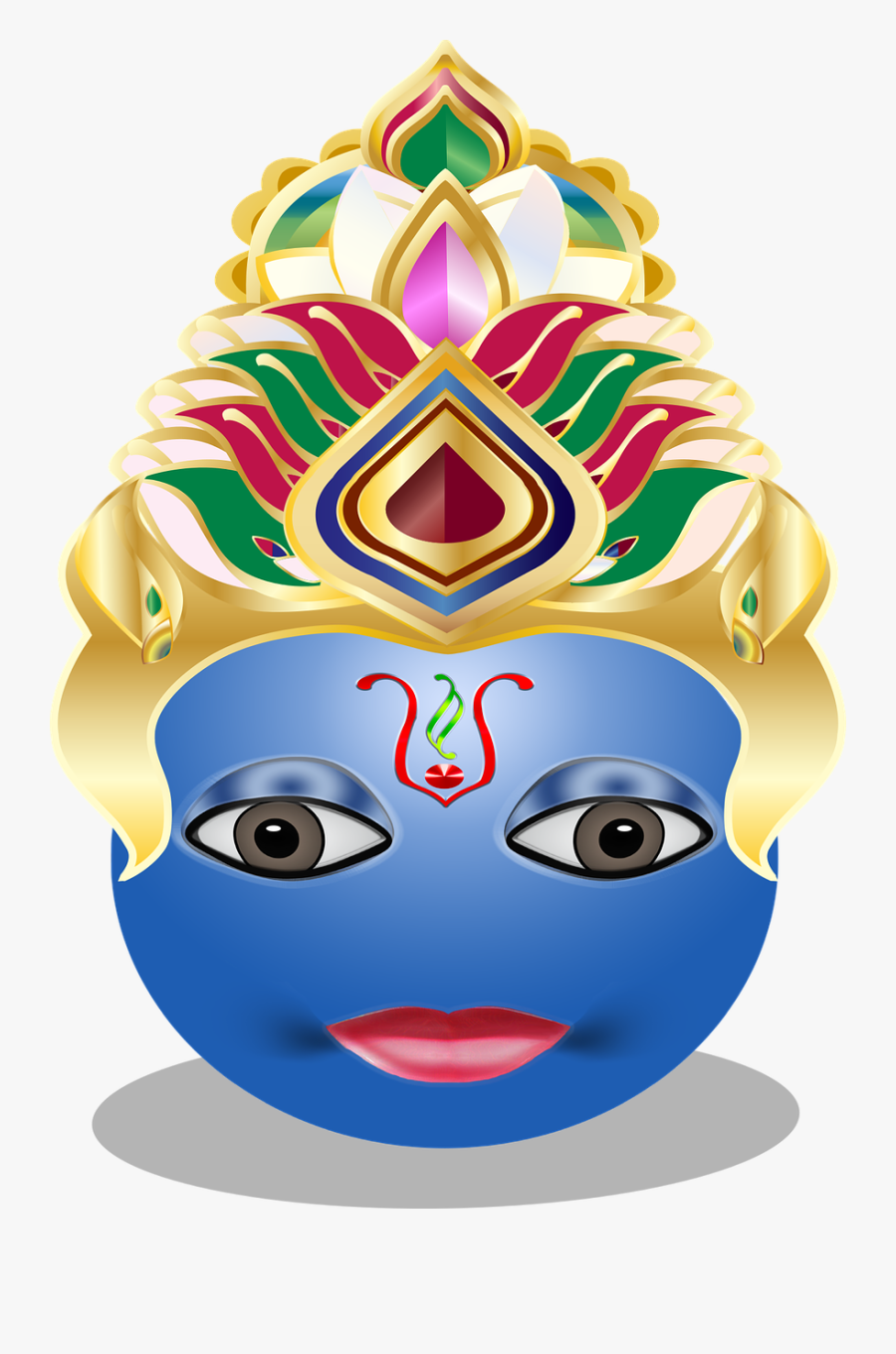 Vishnu, Hindu, Emoticon, Smiley, India, God, Deity - Hindu Emoji Png, Transparent Clipart