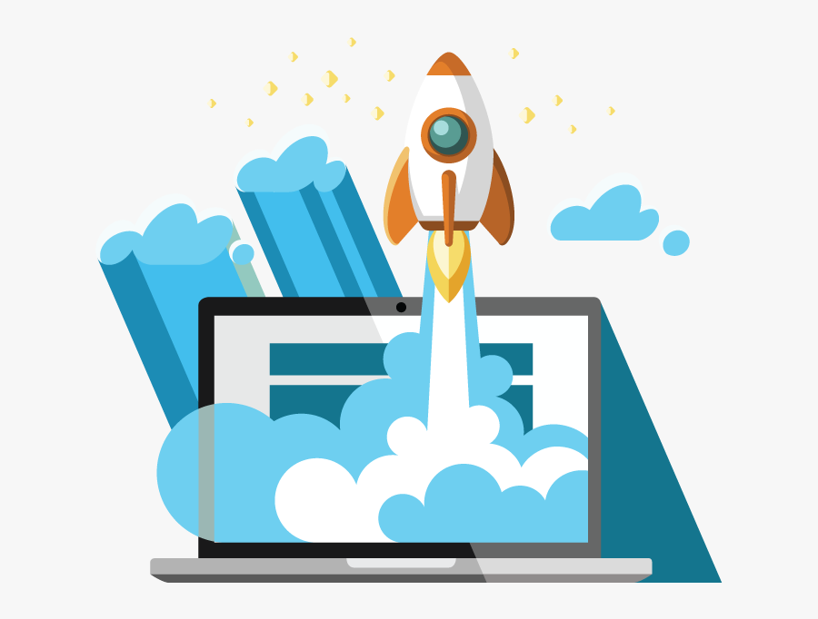 Soar Marketing - Rocket And Laptop Clipart, Transparent Clipart