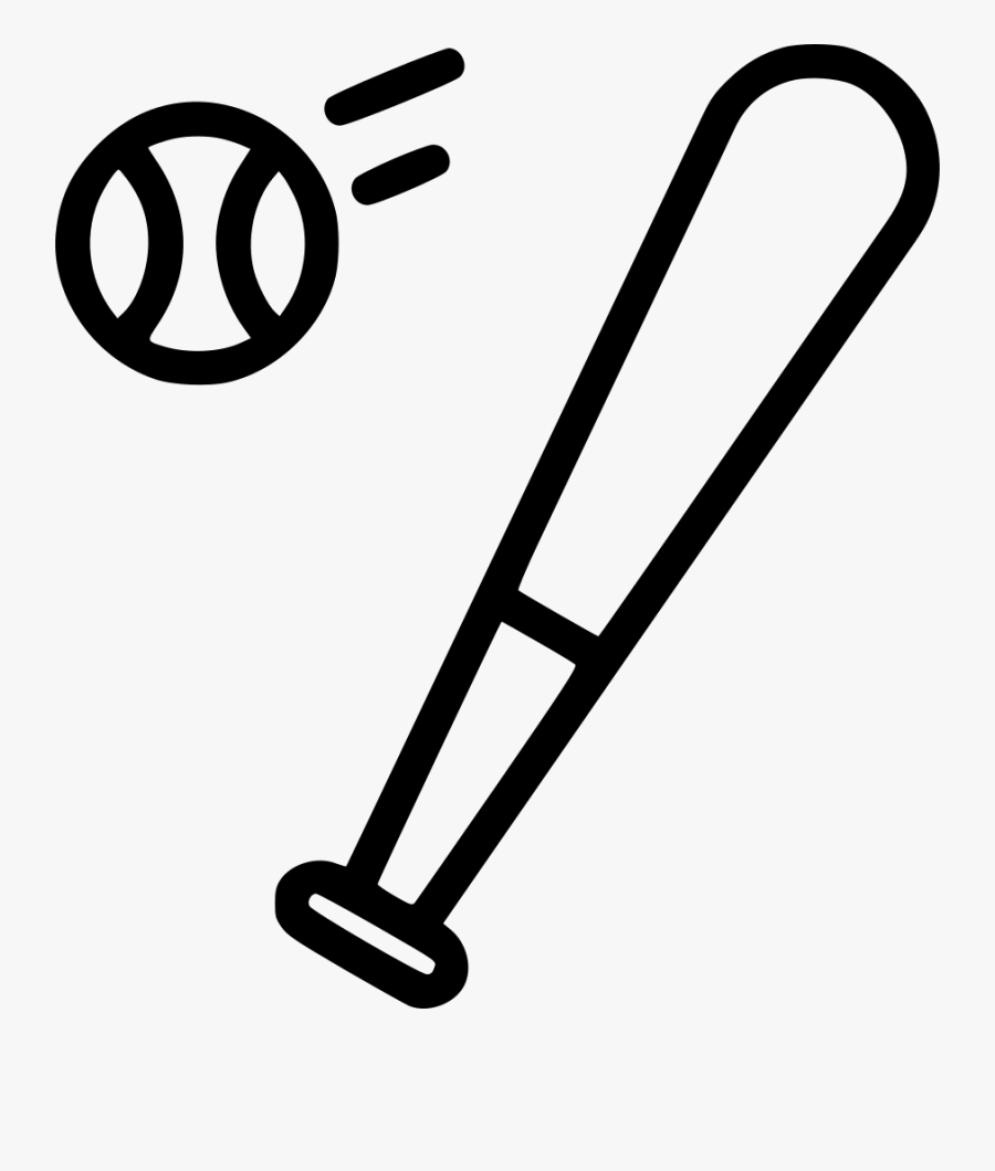 Baseball Ball Bat Training - Baseball Ball Icon Png, Transparent Clipart