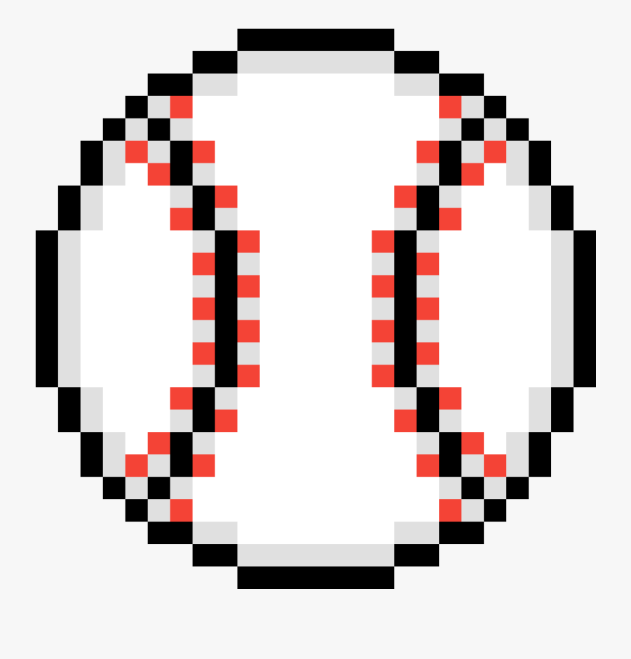 Baseball Pixel Art, Transparent Clipart