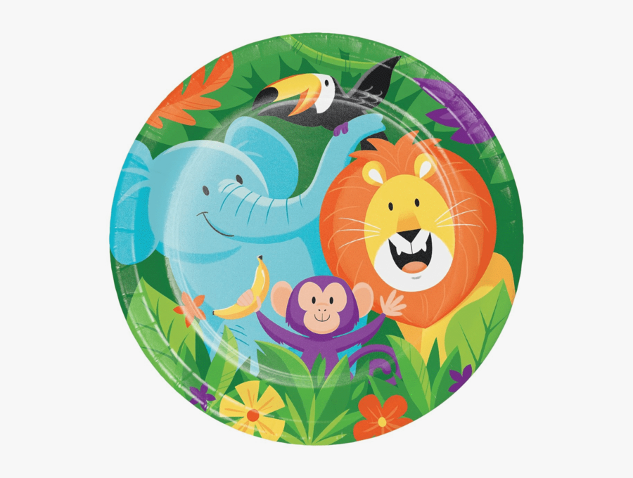 Jungle Safari Birthday Party Lunch Paper Plates - Safari Party Hats, Transparent Clipart