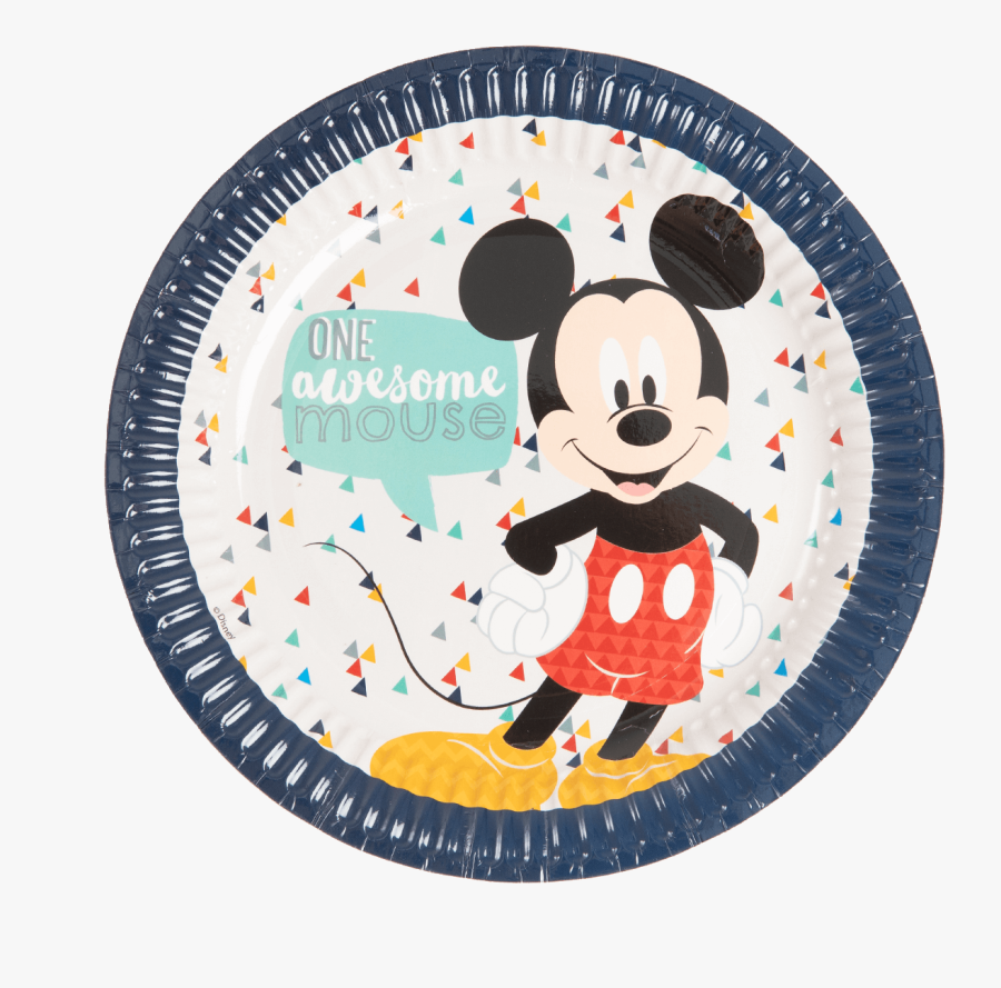 Disney Awesome Mickey Mouse Paper Plates - Micky Maus Party Deko, Transparent Clipart
