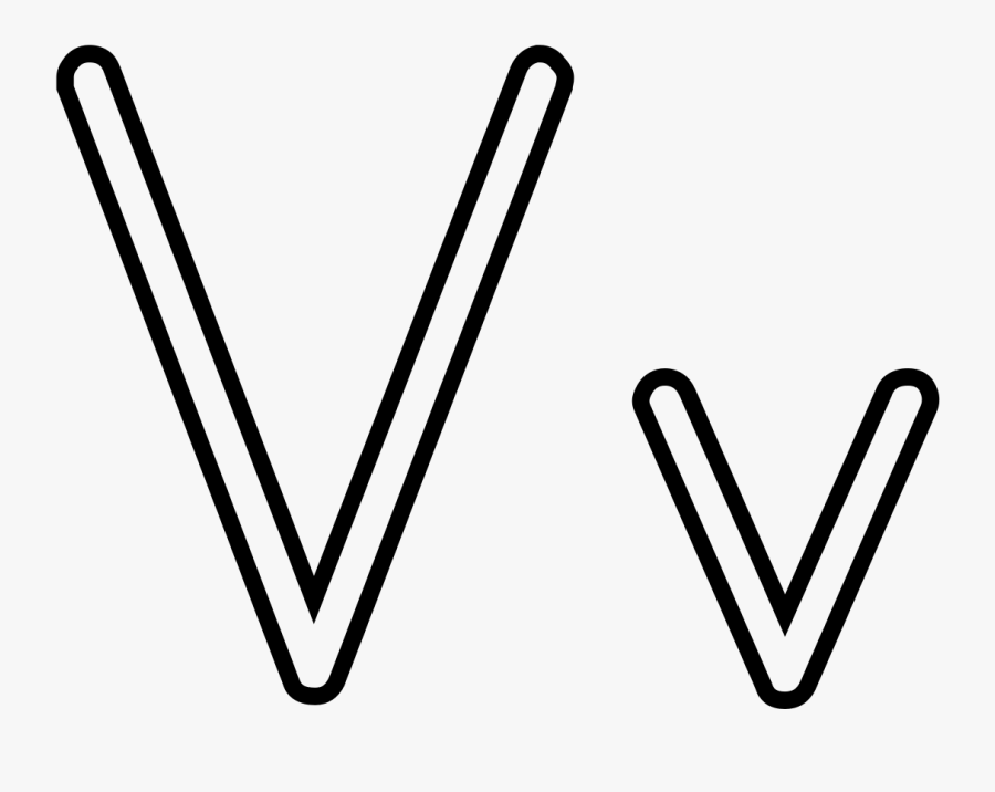 V For Violin For Coloring Clip Arts - Line Art, Transparent Clipart