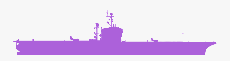 Aircraft Carrier Silhouette, Transparent Clipart