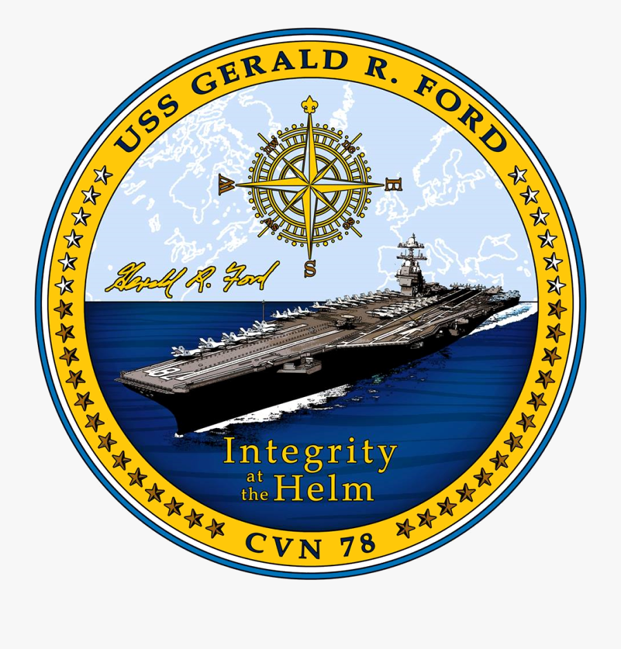 Uss Gerald R - Uss Gerald R Ford Emblem, Transparent Clipart