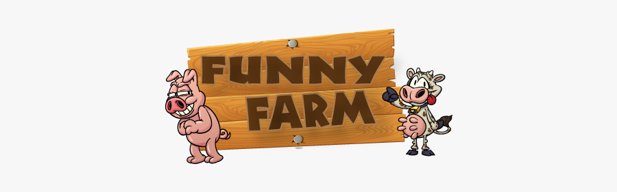 Funny Cartoon Farm Animals, Transparent Clipart