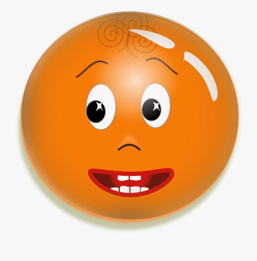 Funny Face Of Orange, Transparent Clipart